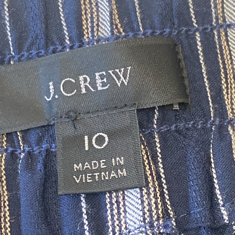 J.Crew Striped Blue Women's 2 piece pant suit, Excellent Condition, - Picture 10 of 16